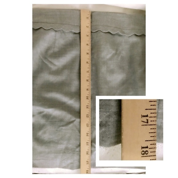 J. Crew scallop trim skirt wool gray Size 4 - Picture 6 of 6